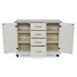 Homestyles Seaside Lodge Wood Kitchen Cart in Off White