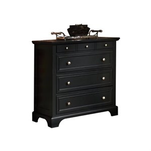 bedford 4-drawer black chest