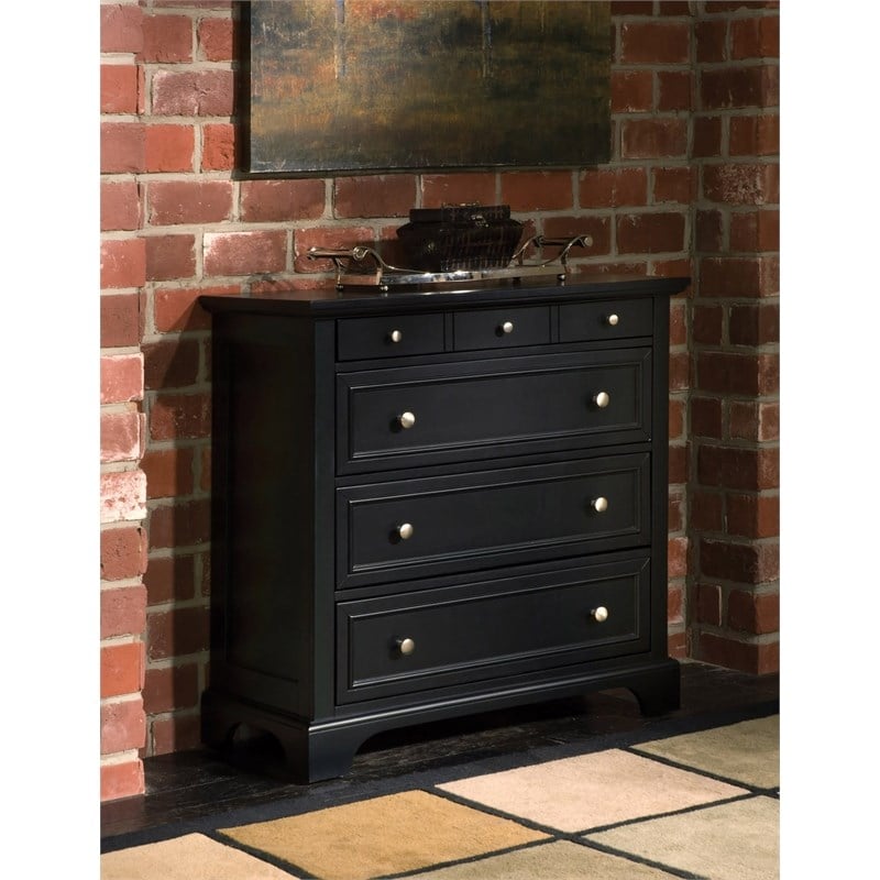 Homestyles Bedford Wood Chest in Black