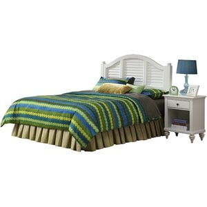 home styles bermuda 2 piece bedroom set in brushed white