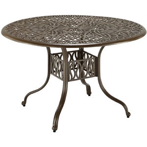 Homestyles Capri Aluminum Outdoor Dining Table in Taupe