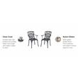 Homestyles Grenada Aluminum Outdoor Chair Pair in Charcoal