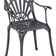 Homestyles Grenada Aluminum Outdoor Chair Pair in Charcoal