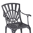 Homestyles Grenada Aluminum Outdoor Chair Pair in Charcoal