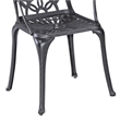 Homestyles Grenada Aluminum Outdoor Chair Pair in Charcoal