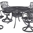 Homestyles Grenada Aluminum Outdoor Dining Table in Charcoal