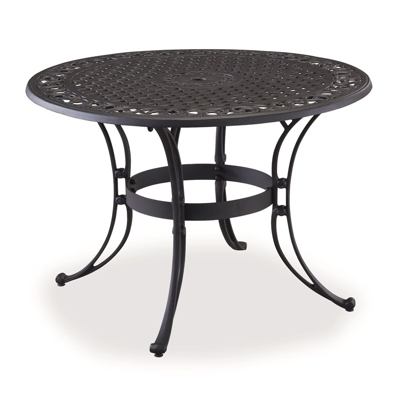 Homestyles Sanibel Aluminum 5 Piece Outdoor Dining Set in Black