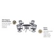Homestyles Sanibel Aluminum 5 Piece Outdoor Dining Set in Black