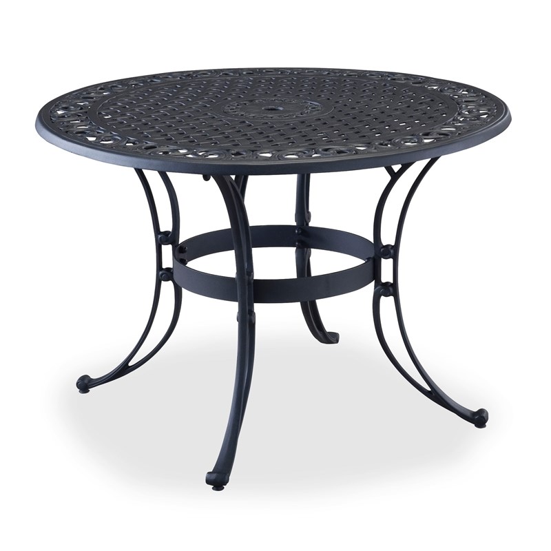 Homestyles Sanibel Aluminum 5 Piece Outdoor Dining Set in Black