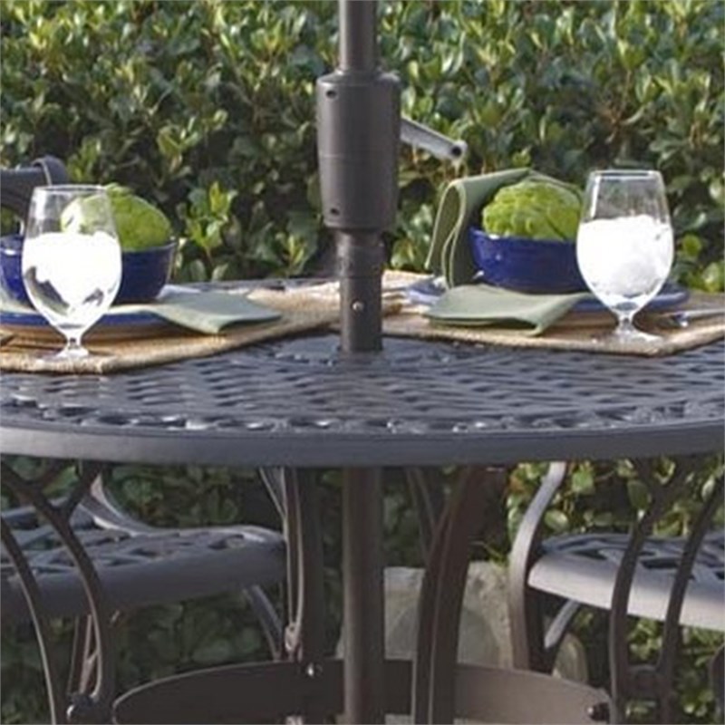 Homestyles Sanibel Aluminum 5 Piece Outdoor Dining Set in Black