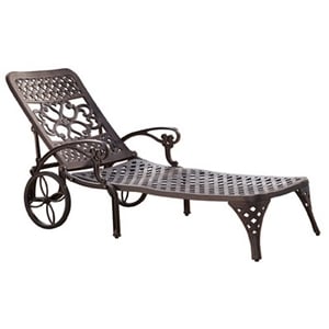 homestyles sanibel aluminum outdoor chaise lounge in bronze