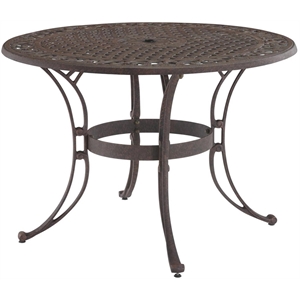 Homestyles Sanibel Aluminum Outdoor Dining Table in Bronze
