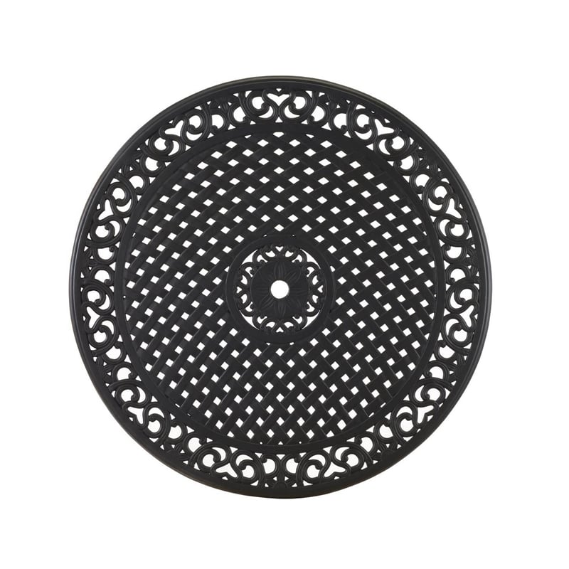 Homestyles Sanibel Aluminum Outdoor Dining Table in Black