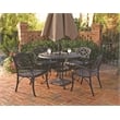 Homestyles Sanibel Aluminum Outdoor Dining Table in Black