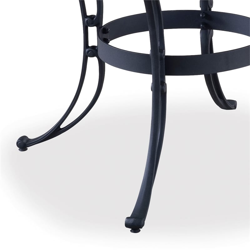 Homestyles Sanibel Aluminum Outdoor Dining Table in Black