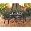 Homestyles Sanibel Aluminum Outdoor Dining Table in Black