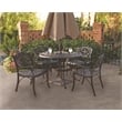 Homestyles Sanibel Aluminum Outdoor Dining Table in Black