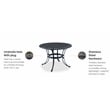Homestyles Sanibel Aluminum Outdoor Dining Table in Black