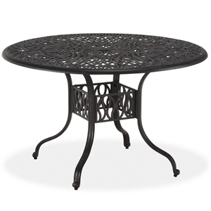 Homestyles Capri Aluminum Outdoor Dining Table in Charcoal