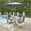 Homestyles Captiva Aluminum Outdoor Chair Pair in Gray