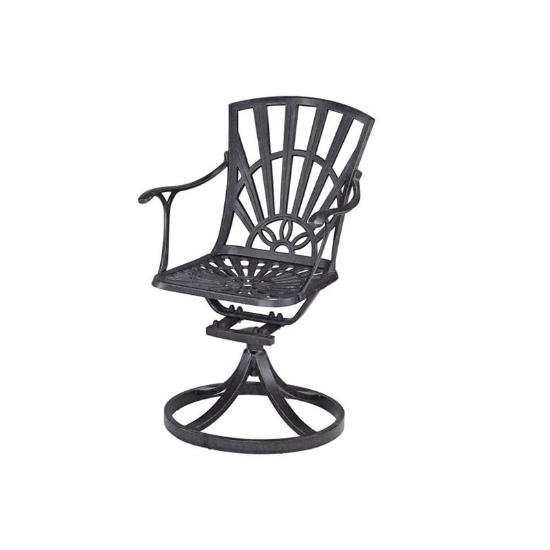 Homestyles Grenada Cast Aluminum 5-Piece Outdoor Patio Dining Set in Charcoal