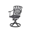 Homestyles Grenada Cast Aluminum 5-Piece Outdoor Patio Dining Set in Charcoal