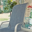 Homestyles Captiva Aluminum Outdoor Chaise Lounge in Gray