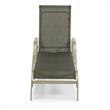 Homestyles Captiva Aluminum Outdoor Chaise Lounge in Gray
