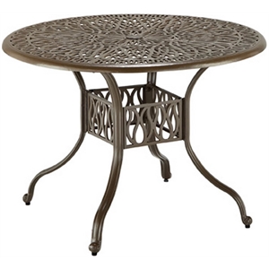 Homestyles Capri Aluminum Outdoor Dining Table in Taupe