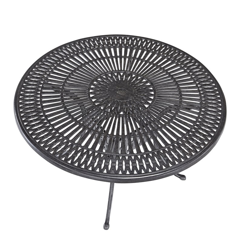 Homestyles Grenada Aluminum 5 Piece Outdoor Dining Set in Charcoal