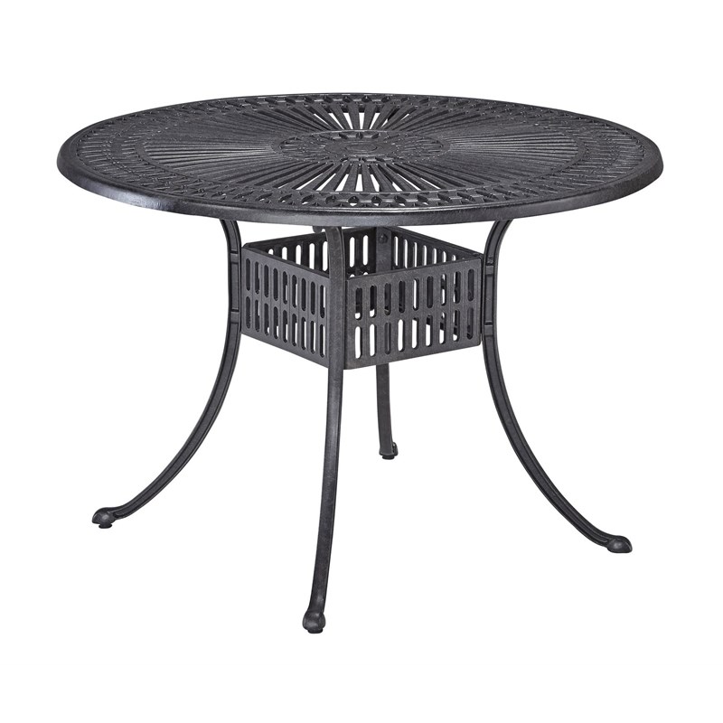 Homestyles Grenada Aluminum 5 Piece Outdoor Dining Set in Charcoal