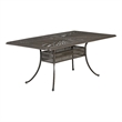 Homestyles Grenada Aluminum Outdoor Dining Table in Khaki Gray