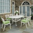 Homestyles Sanibel Aluminum Outdoor Dining Table in White