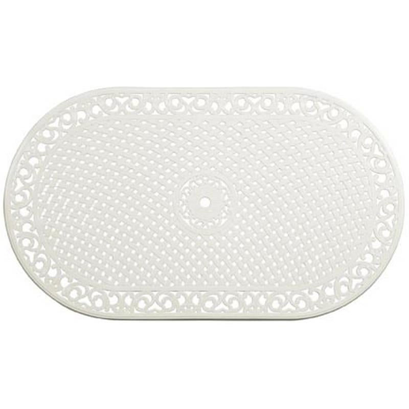 Homestyles Sanibel Aluminum Outdoor Dining Table in White