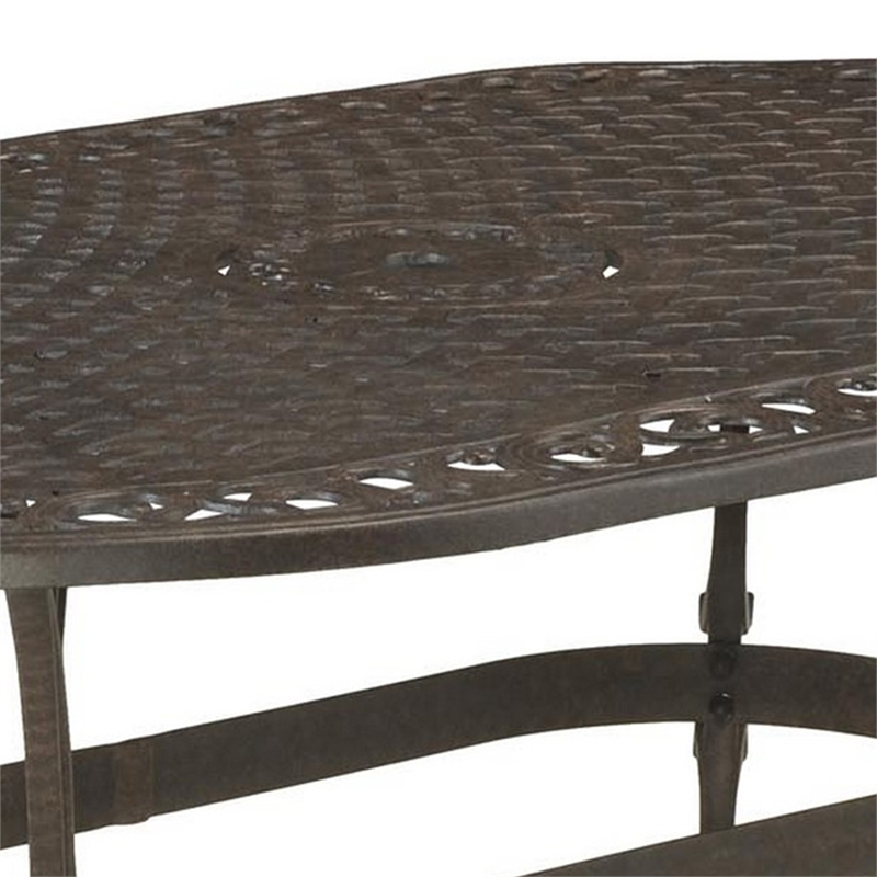 Homestyles Sanibel Aluminum Outdoor Dining Table in Bronze