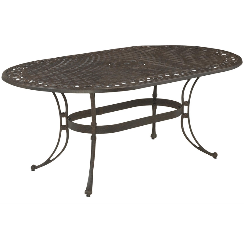 Homestyles Sanibel Aluminum Outdoor Dining Table in Bronze