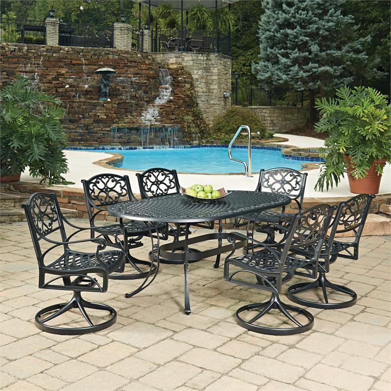 home styles sanibel aluminum 7 piece outdoor dining set