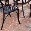 Homestyles Sanibel Aluminum 7 Piece Outdoor Dining Set in Black