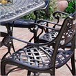 Homestyles Sanibel Aluminum 7 Piece Outdoor Dining Set in Black