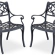 Homestyles Sanibel Aluminum 7 Piece Outdoor Dining Set in Black