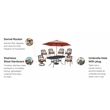 Homestyles Sanibel Aluminum 7 Piece Outdoor Dining Set in Black