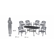 Homestyles Sanibel Aluminum 7 Piece Outdoor Dining Set in Black