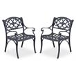 Homestyles Sanibel Aluminum 7 Piece Outdoor Dining Set in Black