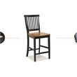 Homestyles Americana Wood Counter Stool in Black