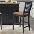 Homestyles Americana Wood Counter Stool in Black