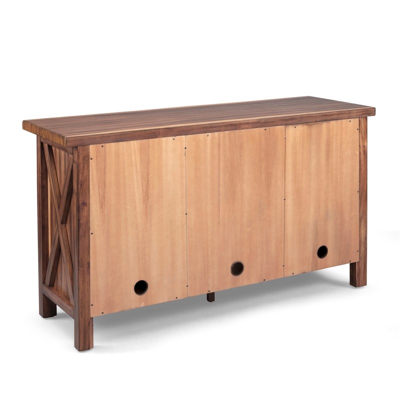 Homestyles Forest Retreat Wood Entertainment Center in Brown