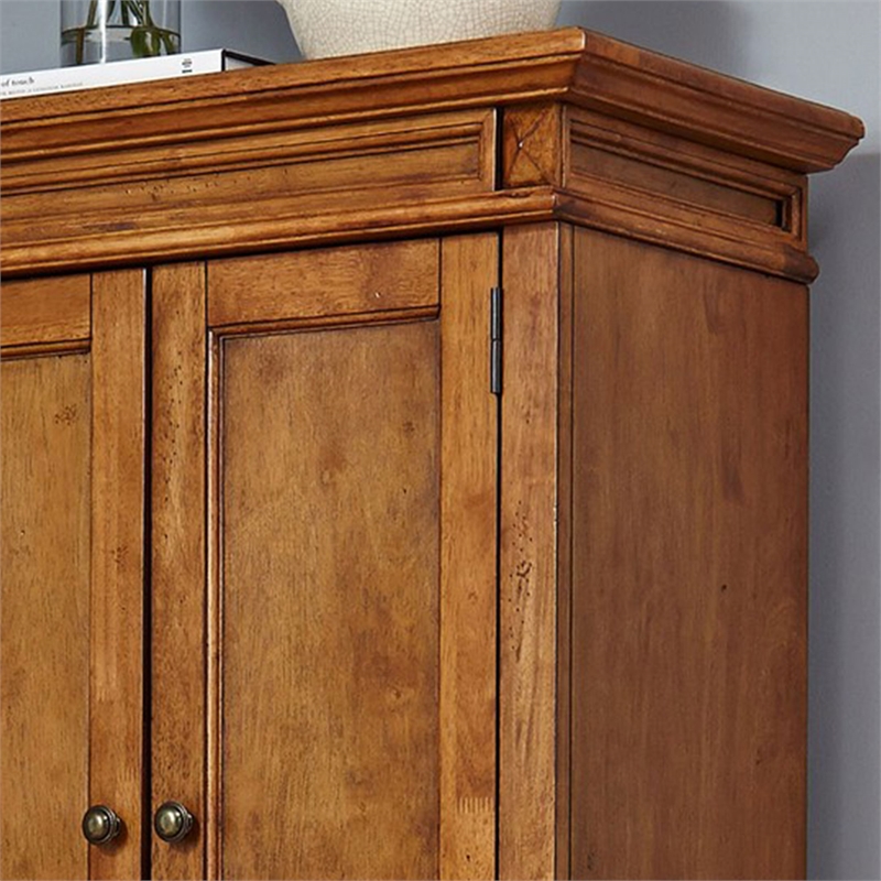 Homestyles Americana Wood Kitchen Pantry in Brown
