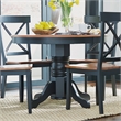 Homestyles Bishop Wood Pedestal Table in Black