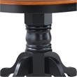 Homestyles Bishop Wood Pedestal Table in Black