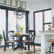 Homestyles Bishop Wood Pedestal Table in Black